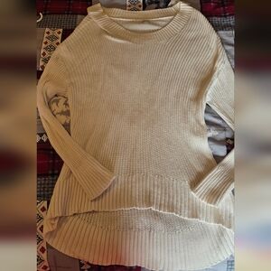 Aerie Cream Cowl Neck Sweater